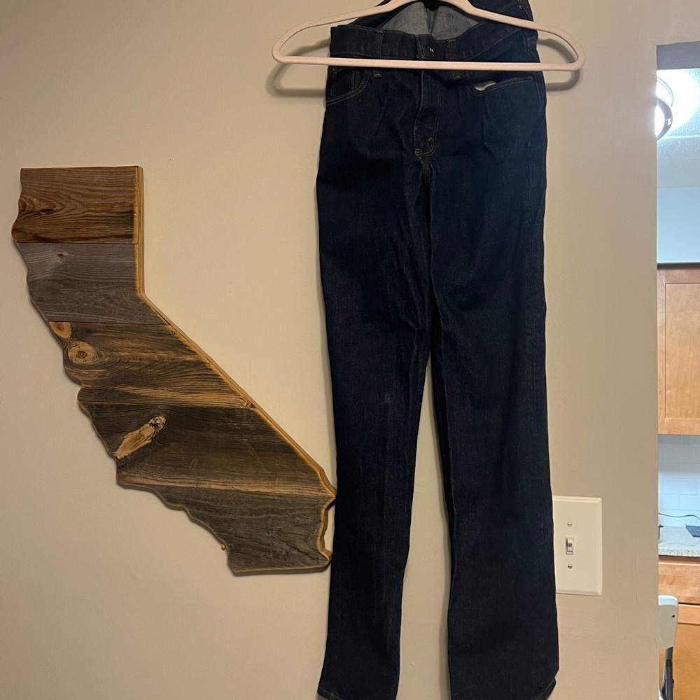 Abercrombie & Fitch Dark Indigo Straight-Leg Jeans